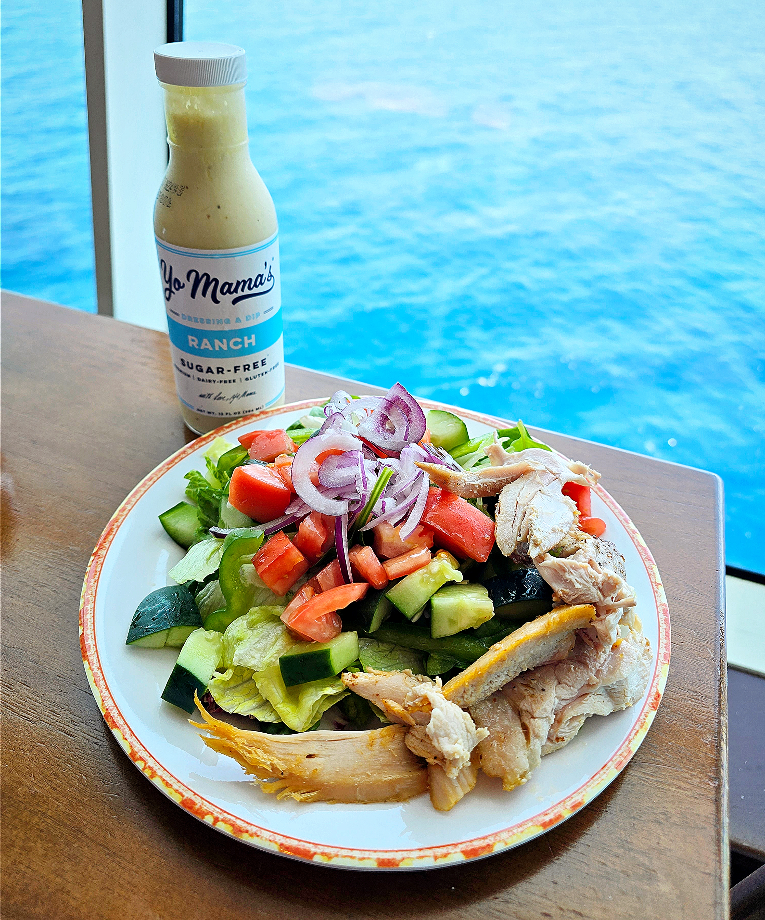 salad with roasted turkey and special ranch